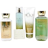 Bath & Body Works At the Beach - Deluxe Gift Set - Fine Fragrance Mist, Body Cream, Shower Gel and Body Lotion with a Natural Oats Sample Soap.