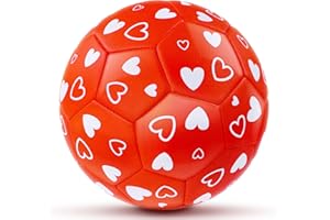 CHAMPHOX Size 3 Soccer Ball - Girls Soccer Ball Size 3, Soccer Ball, Kids Aged 4-6 6-8 Outdoors Sports Training Ball Recreation Playing Ball Children Back to School Birthday Soccer Gifts