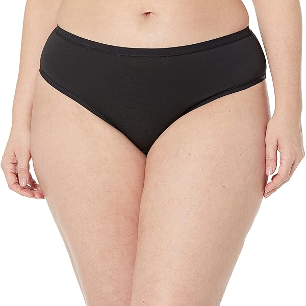 AMAZON ESSENTIALS WOMEN’S COTTON HIPSTER UNDERWEAR – DISCONTINUED COLORS, PACK OF 6, BLACK, 6X