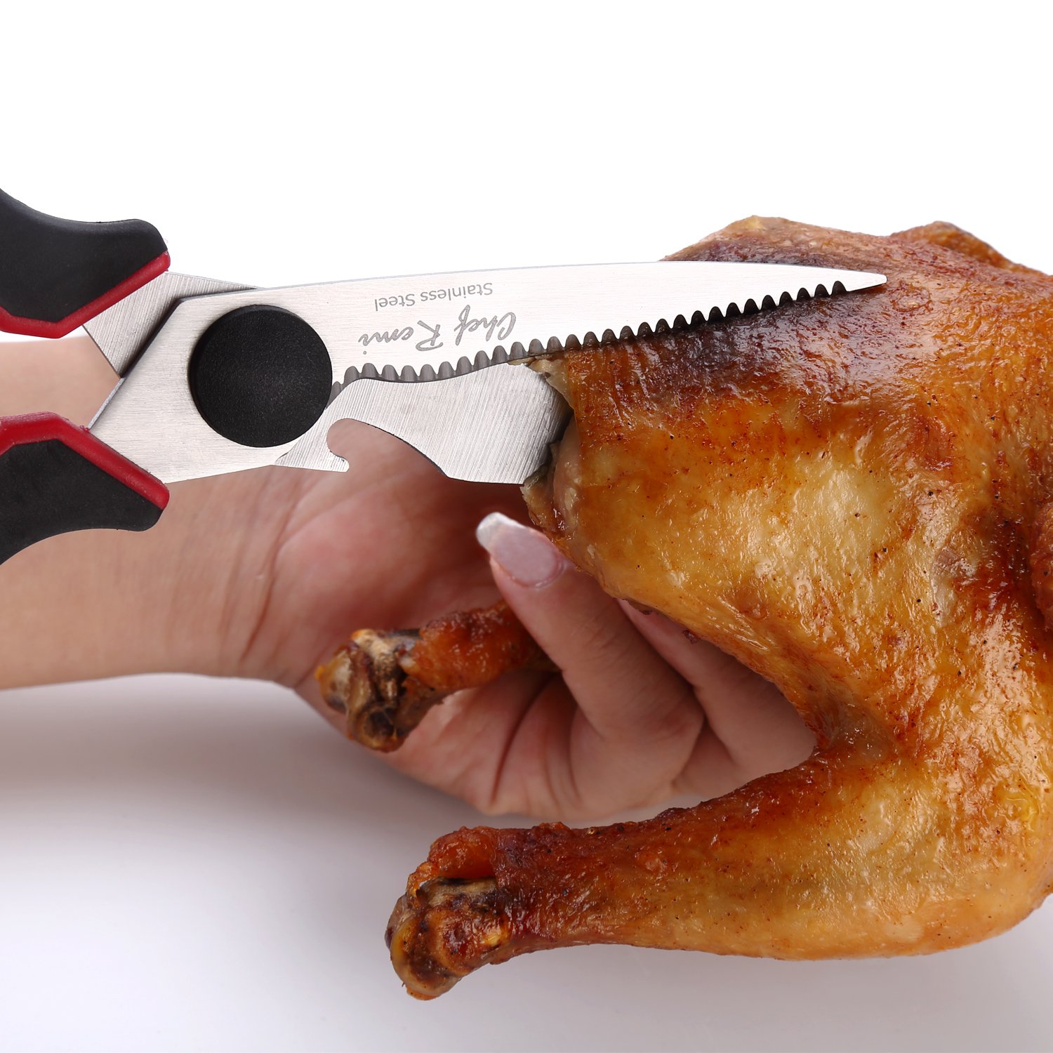 Tijeras de Cocina de Alta Resistencia – Galardonadas como las Mejores Tijeras Multiusos, para Pollo, Carnes, Pescado, Aves, Verduras, Hierbas y Barbacoas – Afiladas como un Cuchillo