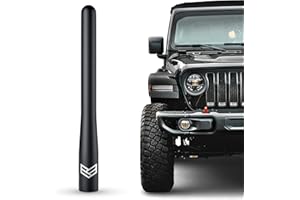 Ronin Factory Short Antenna for Jeep Wrangler Rubicon Gladiator Sahara Sport 4xe JK JL 2007+ Jeep Wranger Accessories Jeep Gl