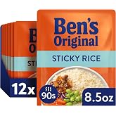 BEN'S ORIGINAL Ready Rice Sticky Rice, Easy Dinner Side, 8.5 Oz Pouch (Pack of 12)