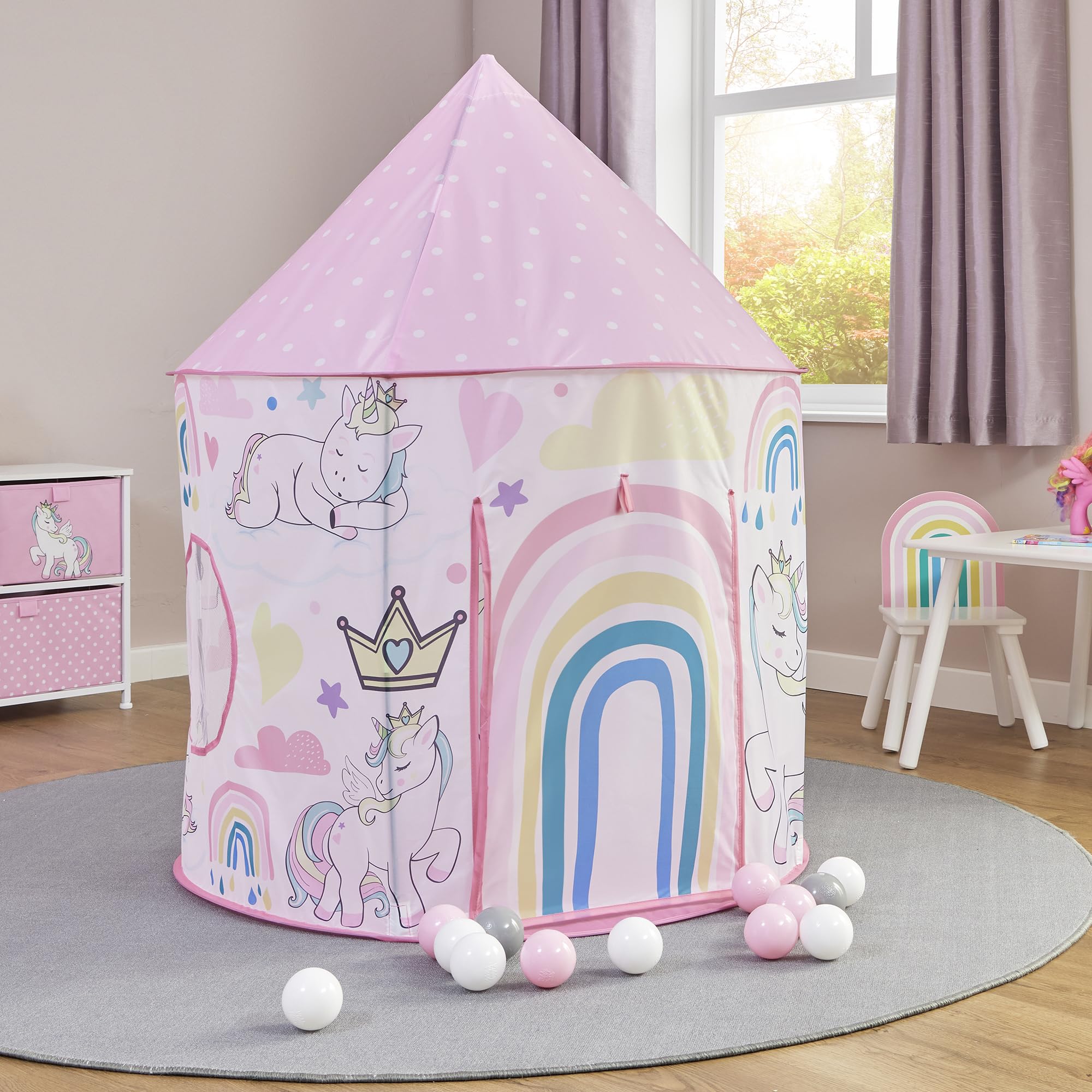 Liberty House Toys Unicorn Play Tent, Pink, Dia100 x H135 cm