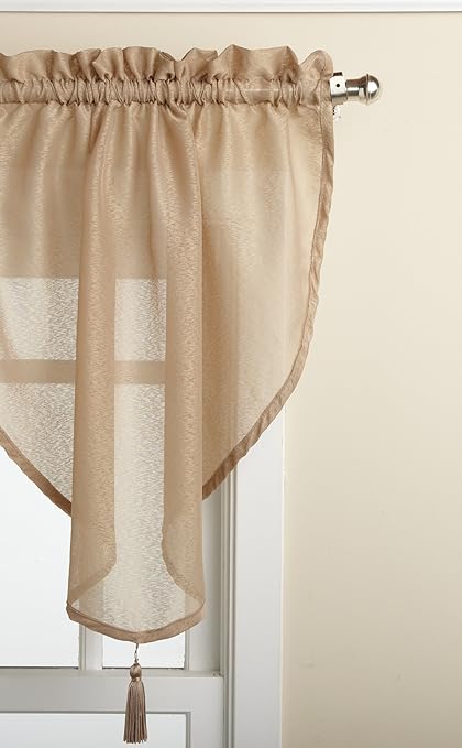 74x61cm White Laundry Room Dynwave 2 Panels Embroidered Lace