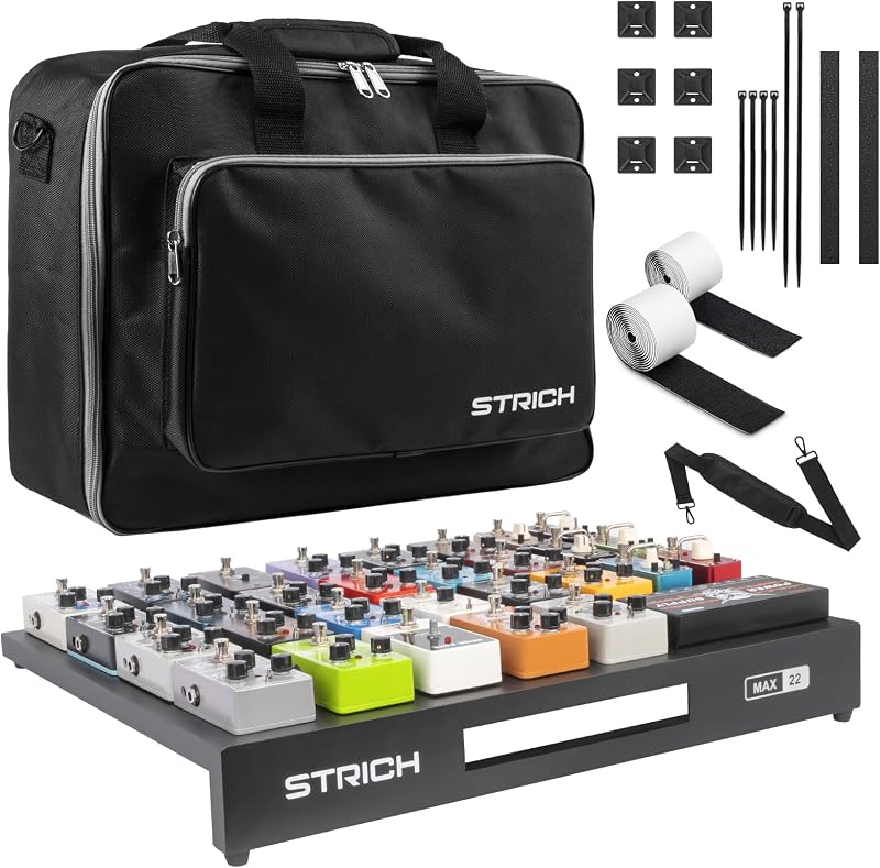 STRICH MAX22 Guitar Pedalboard Extra Large Aluminum 22 x 17.7 in Carry Bag