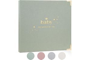 MINISENTIALS Baby Book Keepsake - Baby Memory Book Photo Album - Newborn Keepsake Gifts Childhood Scrapbook for Baby First 5 Years - Gender Neutral Gifts for Baby First Time New Mom Parents - Baby Registry Search