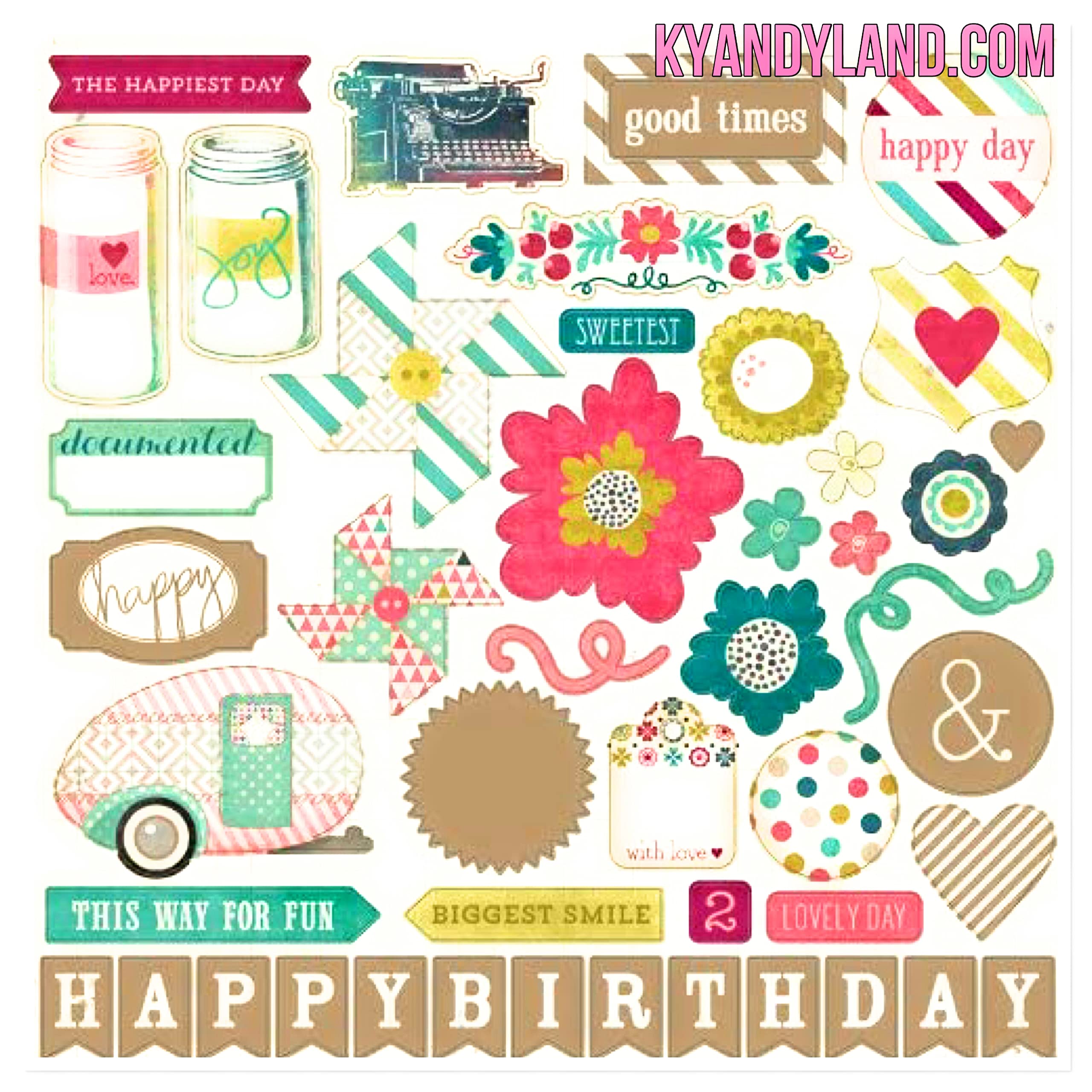 My Minds Eye 12 x 12-inch Celebrate Chipboard Sold in Singles,