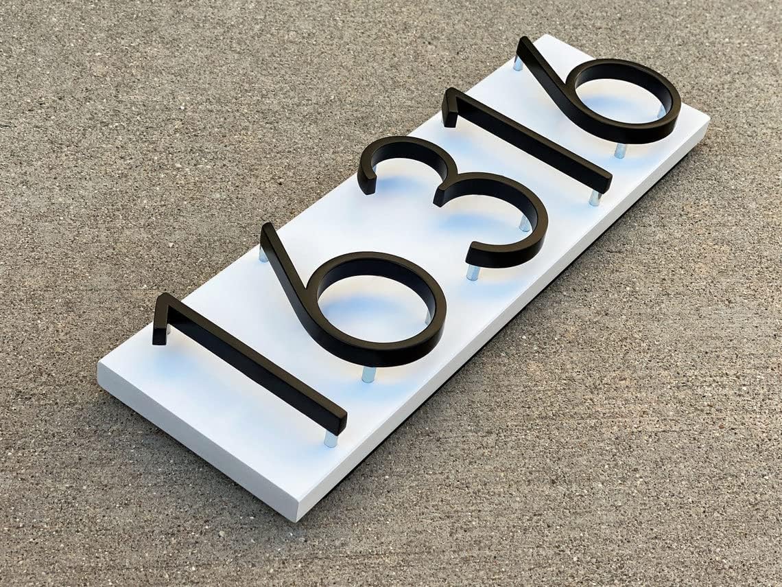 Plaques & Wall Art - Metal House Numbers, Address Sign, Address Plaque, Black Number Plaque, Address Numbers, Yard Decor, Modern Farmhouse Sign, Outdoor Sign, 5 inch Numbers 911 Visibility Signage