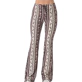 ShoSho Womens High Waist Flare Pants Buttery Soft Boho Bell Bottoms Paisley Print