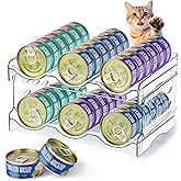 REFLYING Cat Food Can Organizer, Can Organizer for Pantry, Transparent Cat Food Storage Container Holds 36 (3.5oz) Cans, Cann