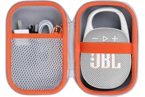Lebakort Hard Case Compatible with JBL Clip 5 Clip 4 Portable Speaker (White Case)