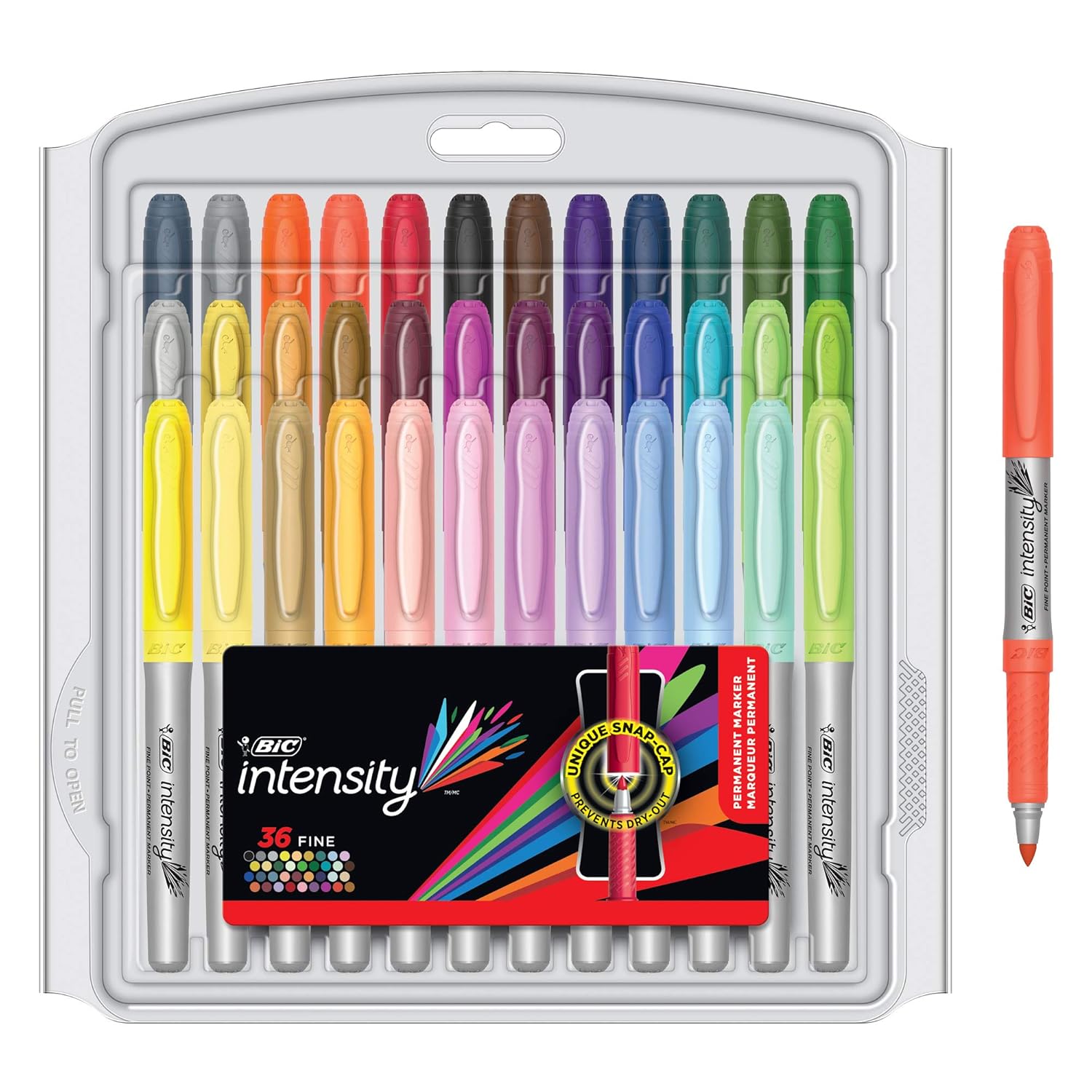 BIC MarkIt color collection permanent marker, Fine Point, Assorted