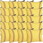 Eccliy 20 Pcs Softball Makeup Bags Bulk Sport Team Gifts Softball Cosmetic Bag Accessories for Women Toiletry Zipper Pouch Travel Canvas Gifts Stuff for Party Team Players Lover
