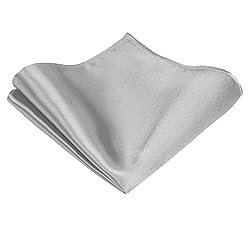 TIE G Solid Satin Color Formal Necktie and Pocket