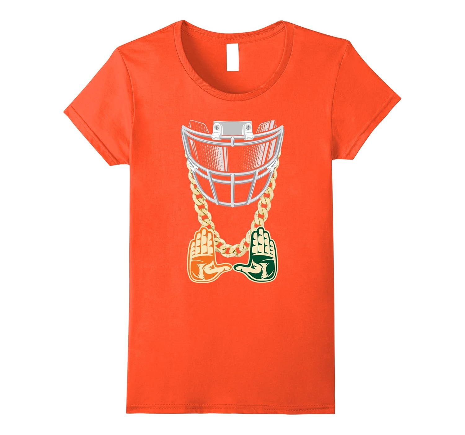 Womens Turnover Chain T Shirt Miami Florida-Rose