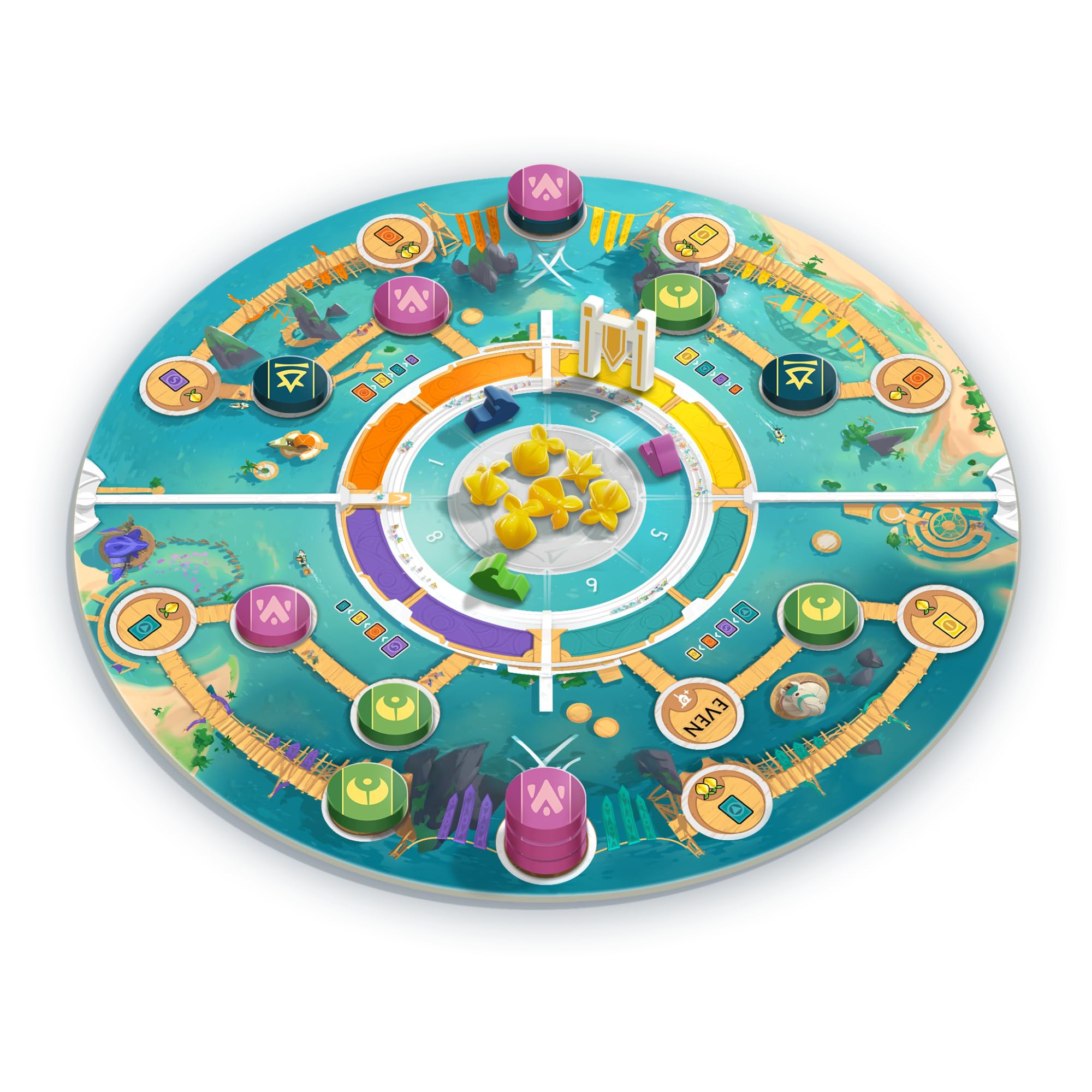 Lucky Duck Games Tidal Blades: Banner Festival - Exciting Adventure Board Game with Stunning Artwork! Strategy Game for Kids and Adults, Ages 8+, 2-5 Players, 30-45 Minute Playtime, Lucky Duck Games