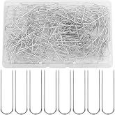100 Pcs U Shaped Fork Pins,Stainless Steel Sewing Pin for Quilting Crafts | Pins for Crafts,Sewing Pin for Quilting,Sewing,Jewelry Display Shadow Box Crafts,Multipurpose Straight U Pin