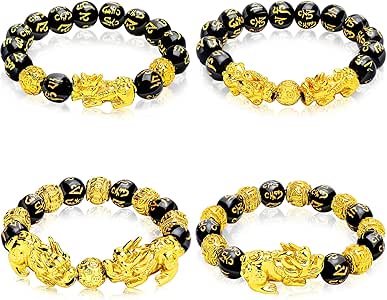 Amazon.com: Hicarer 4 Pieces Feng Shui Bracelets Mantra Amulet Bead