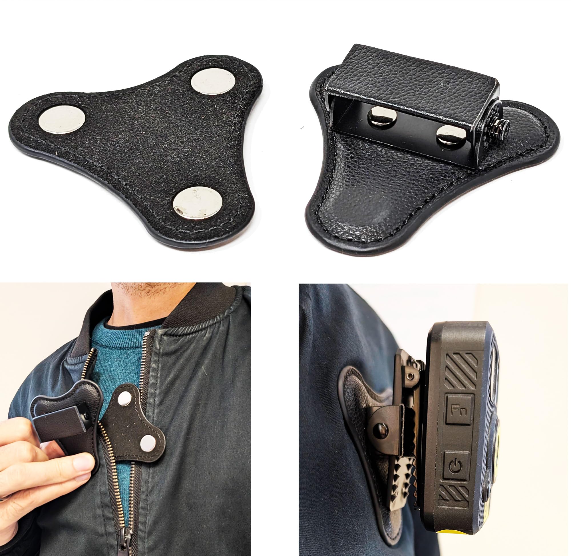 Brifield Body Camera Magnetic Mount Strong Camera Holder for Bodycam Body Worn Camera Walkie Talkie Radio Adjustable Angle Mounting Plate for Clothing