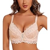 Arm Ma Plus Size Sexy Lace Bra Sheer See Through Bralette Underwire Vintage Maiden Lingerie