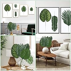 108 Pieces 7 Kinds Artificial Tropical Leaf Jungle