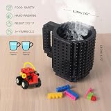 Lumsburry Build-on Brick Coffee Mug Black with Random Blocks view 2