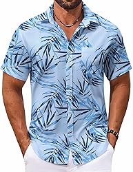 COOFANDY Men Shirts Summer Funny Hawaiian Shirts