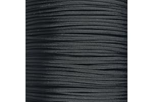 Paracord Planet Solid Color 550lb Paracord – 7 Strand Type III Nylon Cord for Indoor and Outdoor Tasks – Black (50 ft)