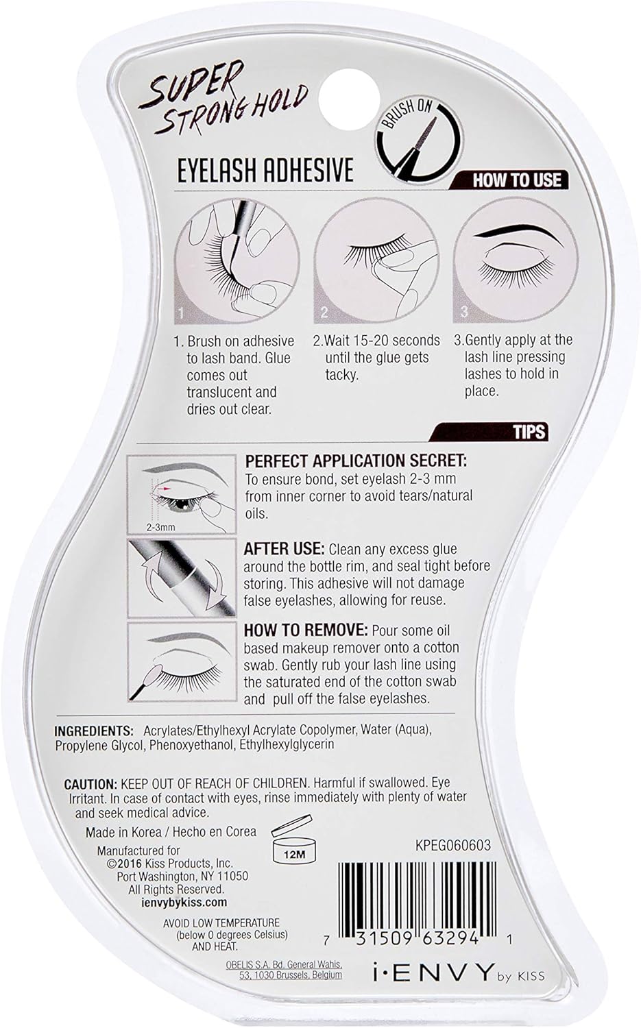 Kiss I Envy Eyelash Adhesive Super Strong Hold Clear 5 Gram BigaMart