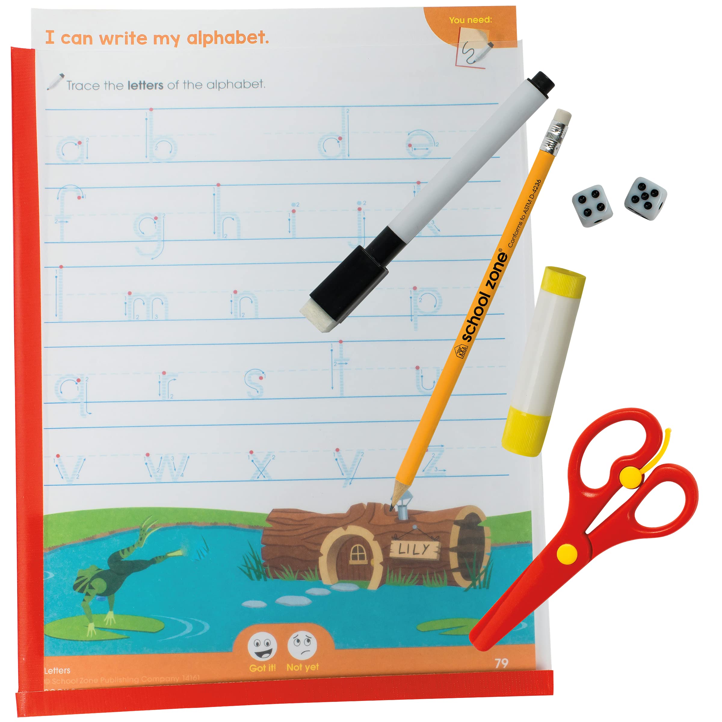 School Zone Full Learning Program for Preschool: Curriculum Set of Workbooks, Flash Cards, Early Reading, Educational Games, Write & Reuse, Alphabet, Numbers, Math, Colors, Shapes, Stickers, and More