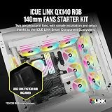 Corsair iCUE LINK QX140 RGB 140mm Magnetic Dome Fans Starter Kit White view 2