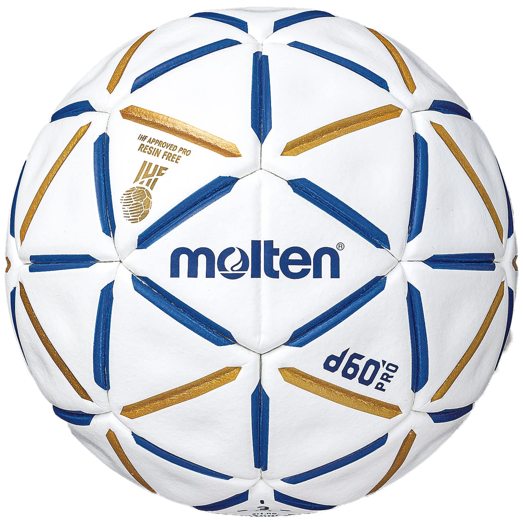 Molten d60 PRO Handball White/Blue/Gold 3