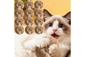 Rabbit Fur Ball Cat Toy, Soft Fluffy Cat Toy Ball, Real Rabbit Fur Pom Pom Cat Toys, Furry Catnip Toy Ball Washable & Fun to 