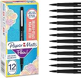Paper Mate Flair Felt Tip Pens Medium Point 0.7 mm Black 12 Count