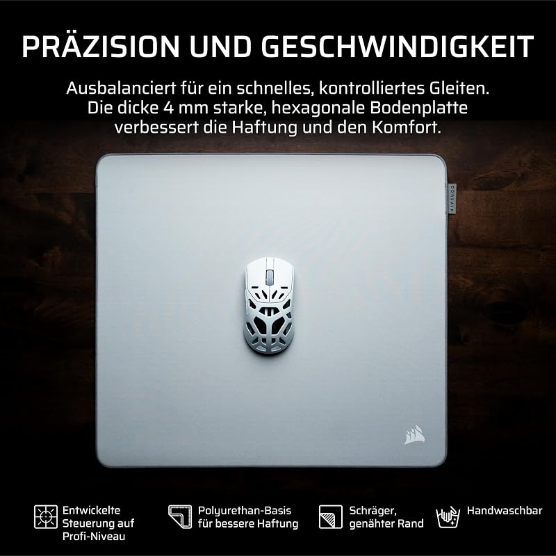MM PRO Control Mittleres Gaming-Mauspad – Grau