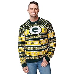 FOCO Standard NFL Big Logo Ugly Sweater, Team Color