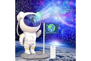 LUXONIC Galaxy Astronaut Projector with Bluetooth Music Speaker,Remote Control&Timer,Nebula Star Space Buddy Projector Light for Kids Family Friends Gift,Bedroom Gaming Room Decor