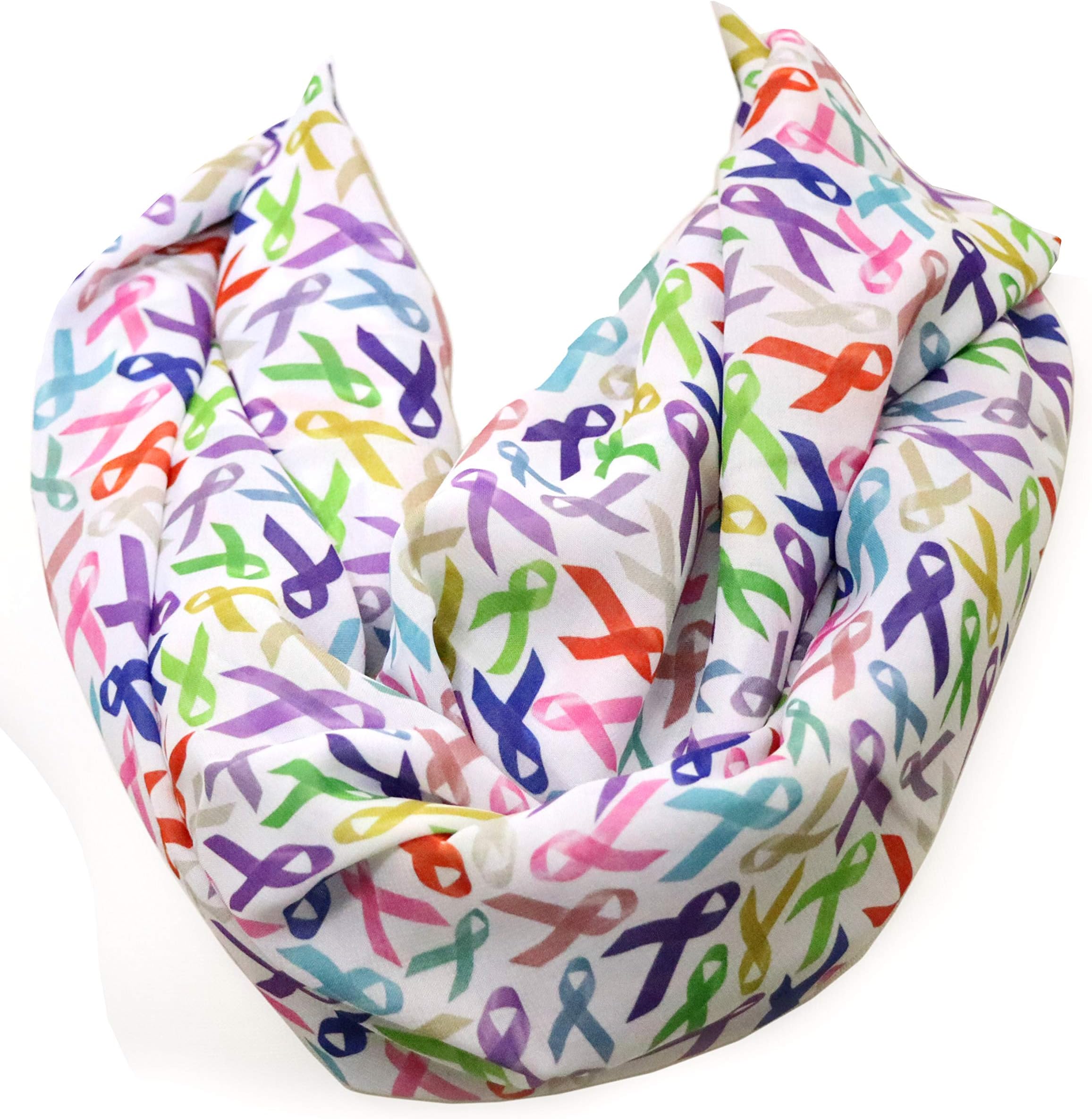 Cancer ribbon infinity scarf women Oncologists survivors doctors nurse chemotherapy chemo
