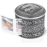 Roll Stamp Dispenser,Roll of 100 Stamps Dispenser,Stamp Roll Dispenser with a Small Storage Box,Perfect for Office &amp; Home Desk Decoration (No Stamps Included)