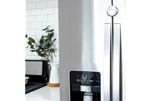 Qdos Safety Adhesive Fridge/Freezer Lock | Chrome | Easy One Handed Operation - Patented ZeroPinch Design - Unique Modern Design Refrigerator Lock - Baby Proofing Doesn't Have to be Ugly