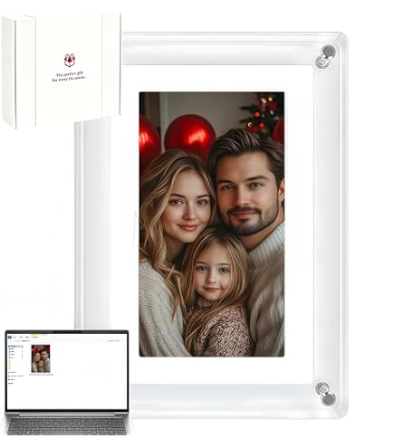 Cadre photo numérique de 12,7 cm, cadre vidéo en acrylique