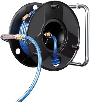 Brennenstuhl Druckluftschlauchtrommel Anti Twist (20m - Spezialkunststoff, Made In Germany) schwarz