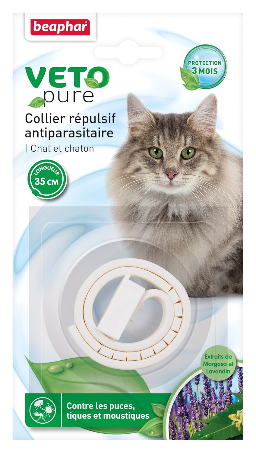 Beaphar VETOpure Collier Rpulsif Antiparasitaire Chat Et Chaton