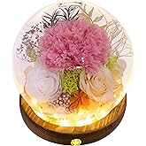 Valley of Rain & Forest Long-Lasting Real Flowers, Unique Floral Gift for You to Send Love for All Occasions, for Indoor Decoration (Pink Carnation, White & Yellow Roses arrangement)
