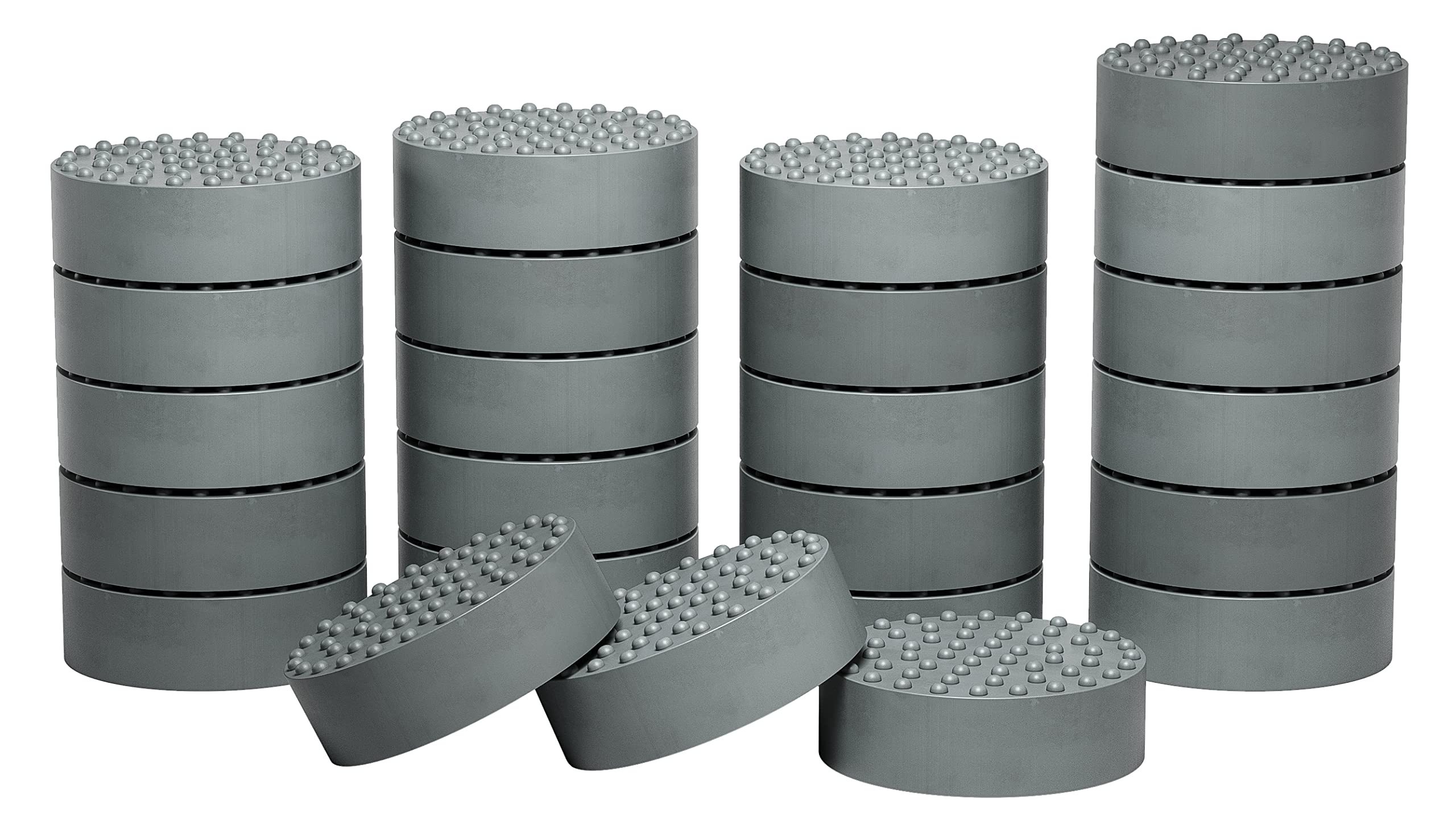 homekit Flower Pot Feet; 24 Pieces; Grey; Rubber – Non-Slip Invisible Risers for Gardening Plants Indoor and Outdoor (Grey) — image 1