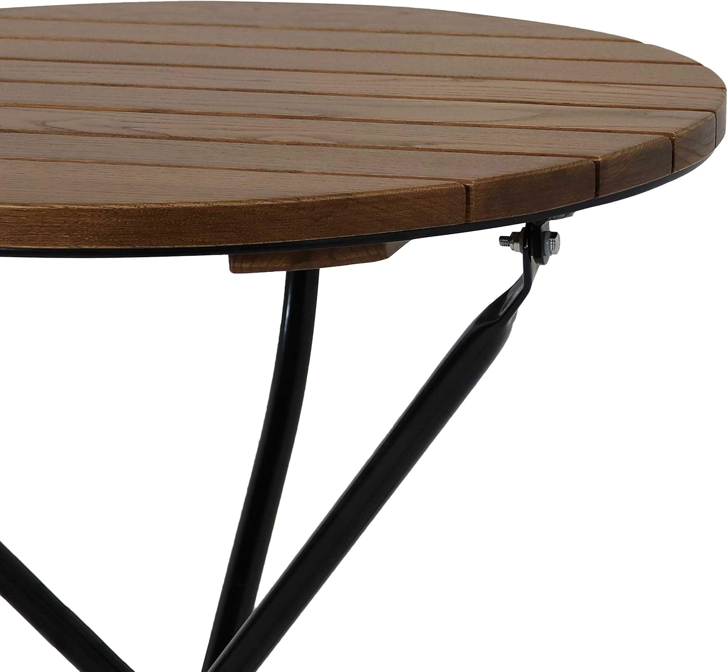Sunnydaze French Country European Chestnut Wood Round Bistro Table - Portable Indoor/Outdoor Folding Table - Ideal for Patio, Kitchen or Camp Site - 24-Inch Round - Brown: Sunnydaze Decor: Garden & Outdoor