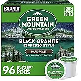 Green Mountain Coffee Roasters Black Granite, Keurig Single Serve K-Cup Pods, Espresso Style Dark Roast, 96 Count