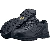 Shoes for Crews Piston Low and Mid, Men's, Women's, Unisex Soft Toe Slip Resistant Work Shoes, Water Resistant, Black