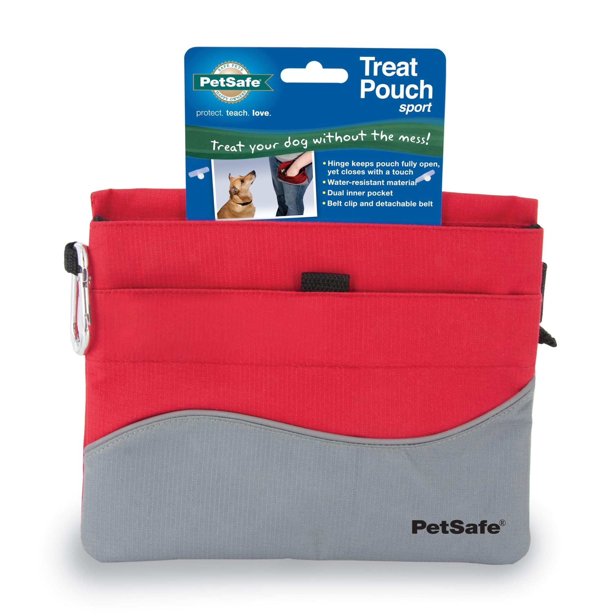 PetSafe Treat Pouch Sport Pet Training and Dog Walking Accessory, Red