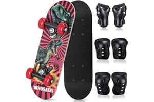 Honoson 7 Pcs Skateboard for Toddlers Beginners Knee Elbow Pads Wrist Guards Gear Set